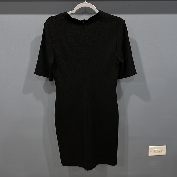 St. John Caviar Micro Boucle Knit Wool Blend Dress Black-8 - Picture 8 of 8